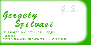 gergely szilvasi business card